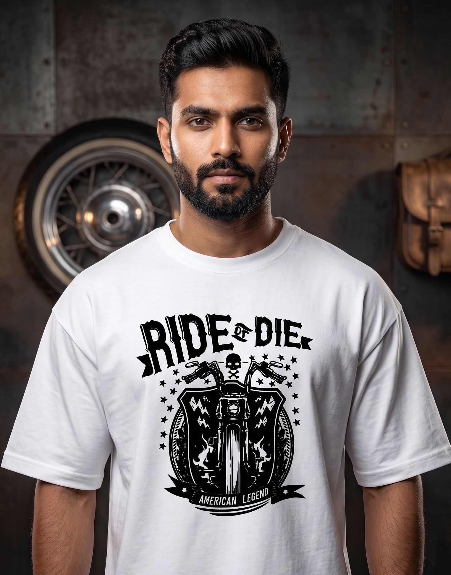 Bike Rider Live Fast Oversized T-Shirt
