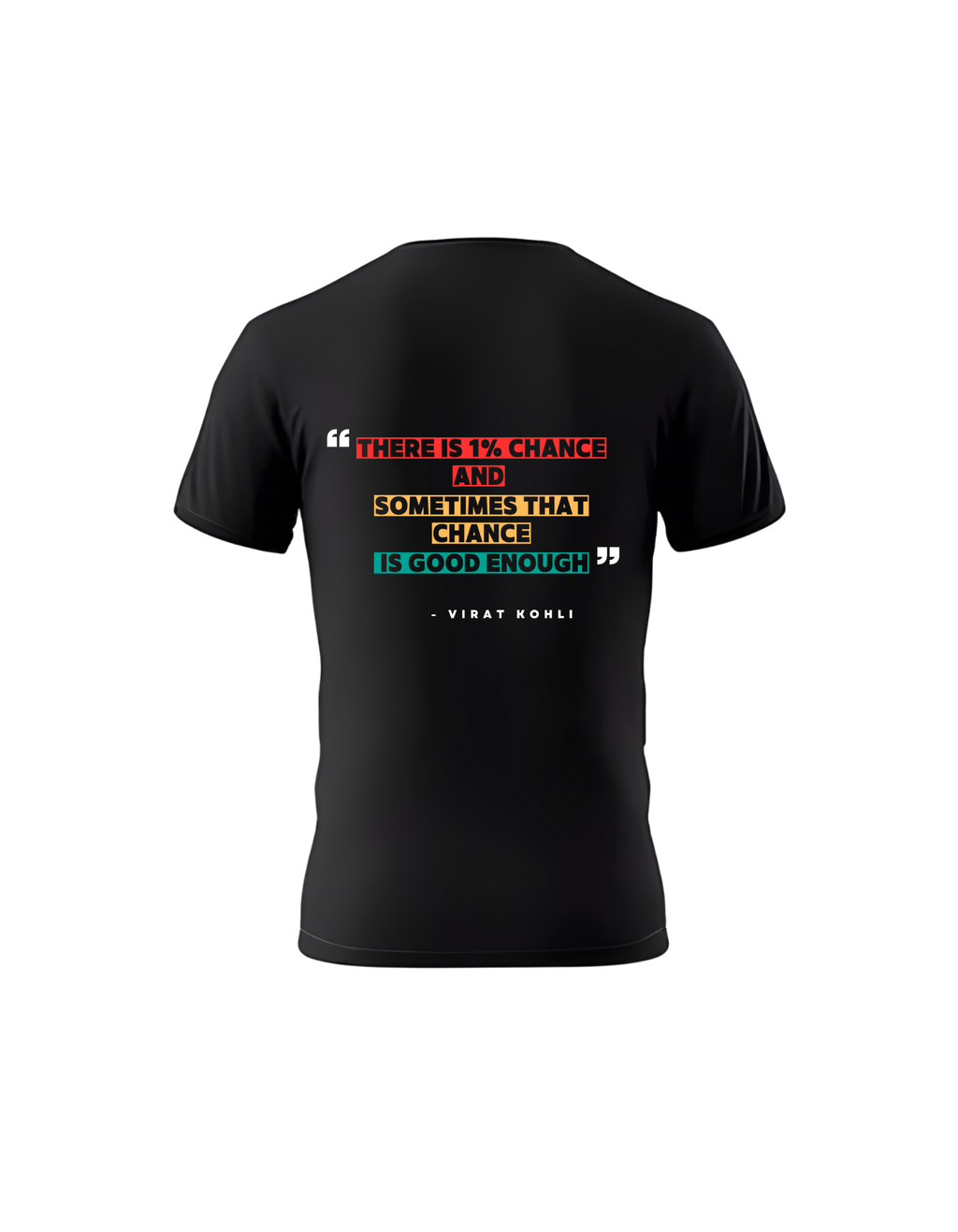 Virat Kohli Short Sleeve Black T-Shirt | GameModeOn