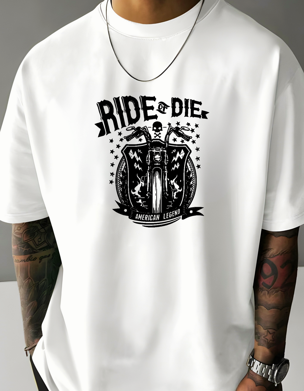 Bike Rider Live Fast Oversized T-Shirt
